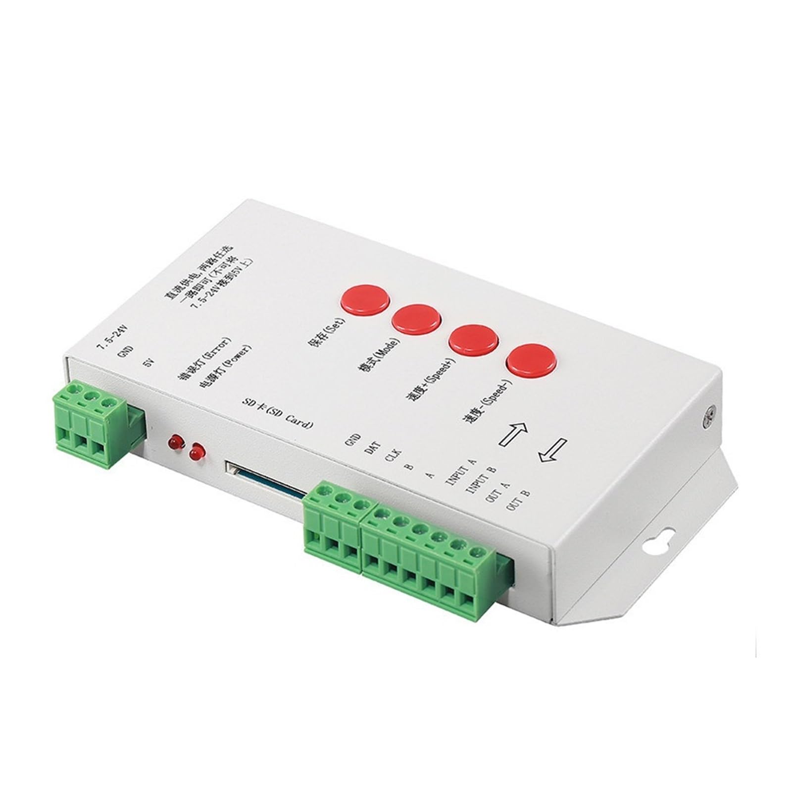 Il controller LED RGB con scheda SD T1000S un massimo di 2048 pixel è adatto for WS2801 WS2811 WS2812B LPD6803 Light