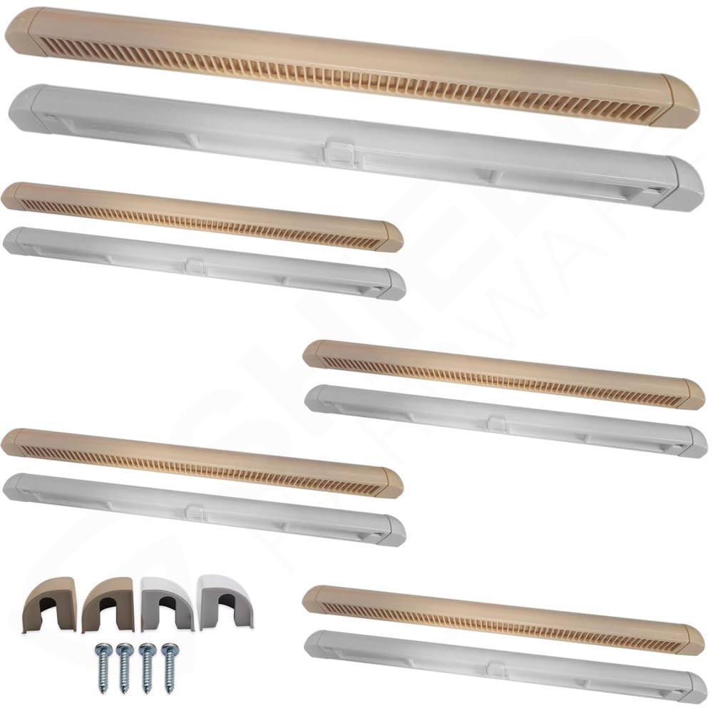 5 x Window Trickle Vents - Reduces Condensation, Damp & Steam - Complete Replacement Kit for uPVC, Wood & Aluminium Cream - White 400mm Pack of 5 โ image 1