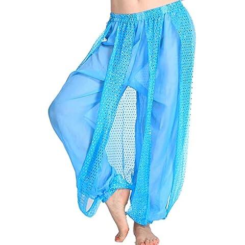 Leemiman Pantalones de Danza del Vientre con Lentejuelas Cover