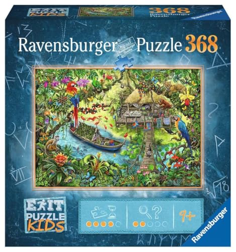 Ravensburger EXIT Puzzle Kids - 12924 The Jungle Expedition - de 368 pièces pour Enfants à partir de 9 Ans, pour Enfants