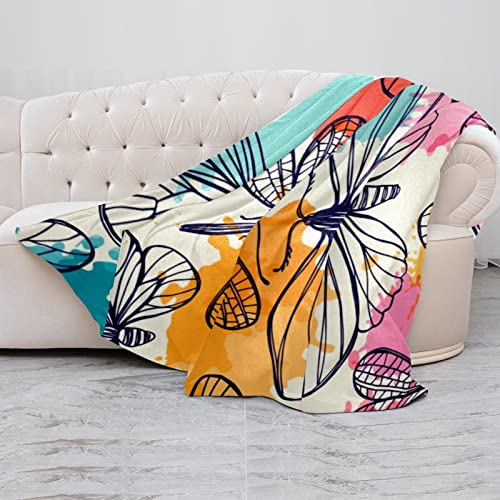Couverture en microfibre de qualité supérieure avec imprimé papillons élégants - 5
