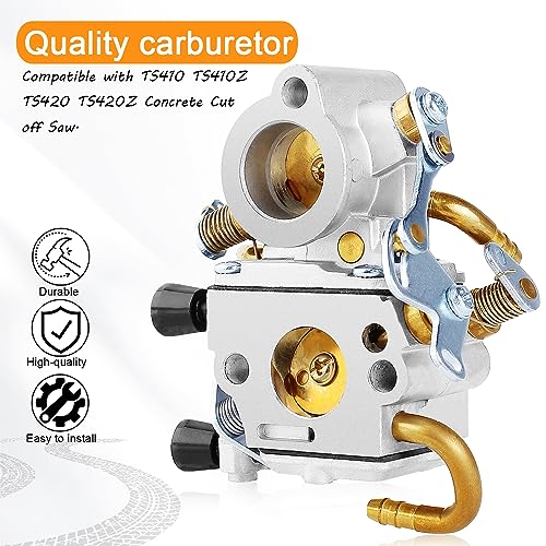 QAZAKY Carburetor Compatible with TS410 TS410Z TS420 TS420Z Concrete Cut off Saw Zama C1Q-S118 C1Q-S118D Carb 4238-120-0600 42381200600 - Image 4
