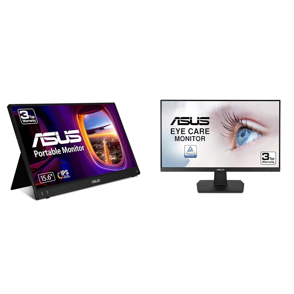 ASUS ZenScreen 15.6” and 23.8” Full HD IPS Monitors Bundle