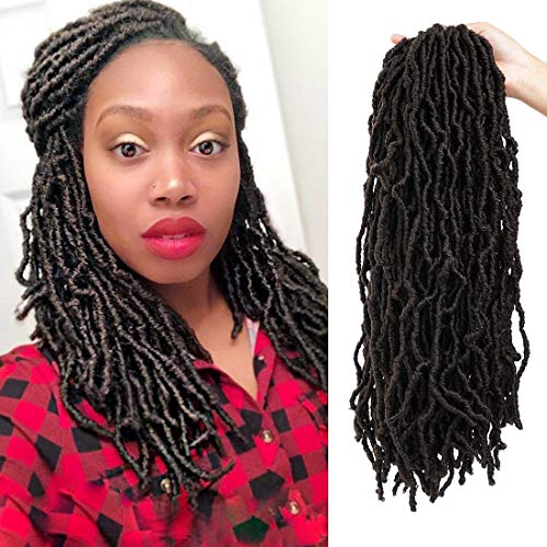 Youngther Nu Faux Crochet Hair 18 Inch Most Natural Nu Soft Locs Crochet Braids 6 Packs/lot 100% Premium Fiber Synthetic Hair Hair Extensions (18