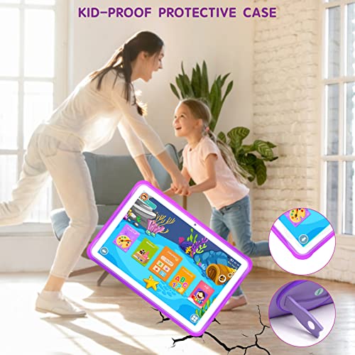 Kids Tablet, Trayoo 10.1 Inches Tablet For Kids, Android 11 2Gb 32Gb Toddler Tablet With Dual Camera, Wifi, Bluetooth ,Pre-Installed App,Parent Control, Education, Games, Fit For Age 3-14 #TOP5