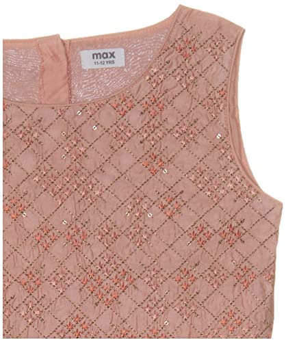 Image of Max Girls Polyester Solid Lehenga Choli with Embroidered Blouse and Zari Detailed Dupatta Readymade