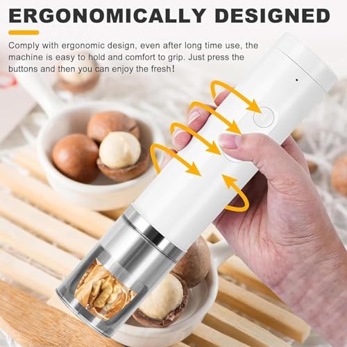 Casse-Noix Electrique - Multifonctionnel - Design Anti-éclaboussures 360° Résistance 40-50kg Amovible et Lavable pour Noix, Pécan, Noisettes, Amandes
