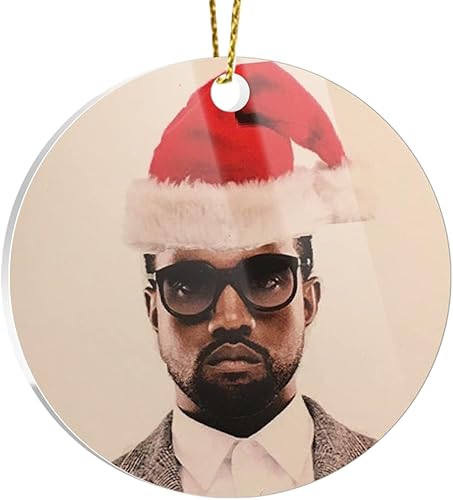 Adorno redondo para decoración de Navidad decoración del hogar regalo acrílico del oeste decoración del hogar círculo X-mas regalo de Navidad para