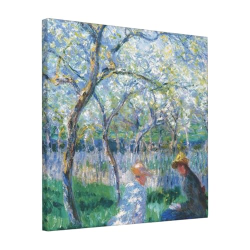絵画 フレーム装飾画 クロートモネ Springtime1886 キャンバスアート アートパネル 壁画 壁掛け 絵 モダンアート 版画 壁飾り 世界の名画 ポスター 40x40cm