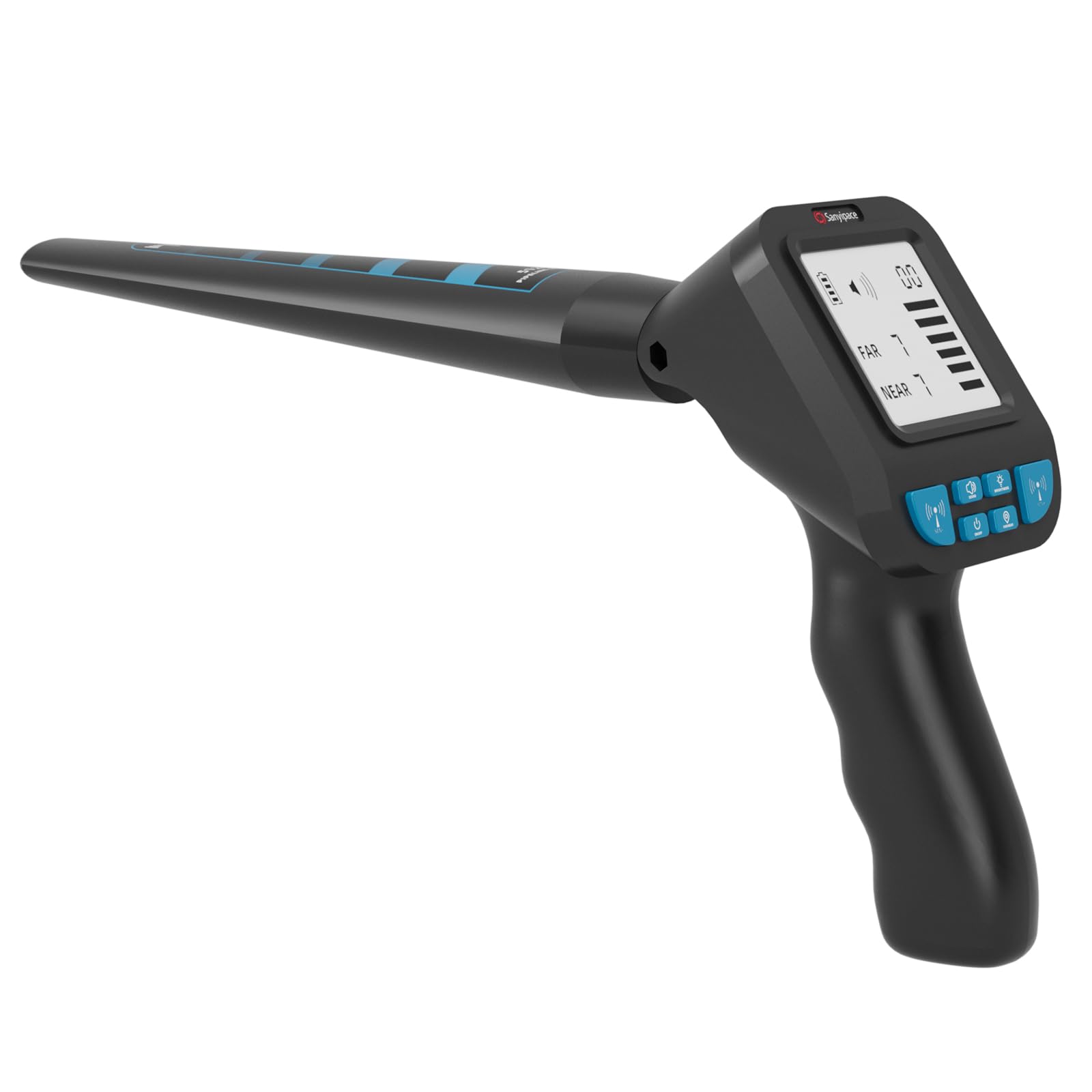 Localizador de Tuberías de 512 Hz, Sanyipace Receptor Inalámbrico de 512 Hz con Pantalla de 3 Pulgadas, Batería de 3000 mAh, Altavoz, Cambio Entre Modo Cercano y Lejano, Mango de ángulo Ajustable