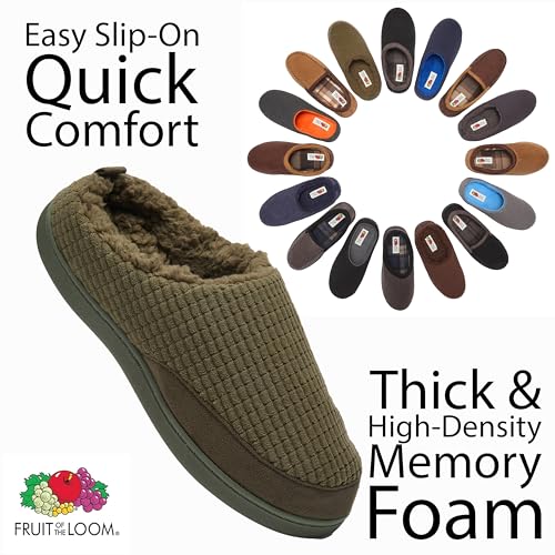 Fruit of the Loom Men's Fleece Waffle Clog - OLIVE - LARGE - image 2