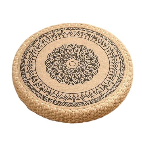 Cojines de suelo genéricos para adultos, cojín de asiento tejido a mano, asiento transpirable, estilo boho para mesa baja o relajación