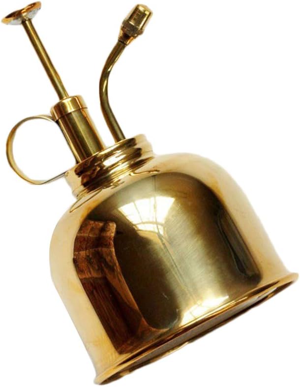 Brass Plant Mister, 10 Oz Metal Pump Plants Spray Bottle Misters, Indoor Plant Mister, Orchid Succulent Spritzer, Vintage Watering Small Gold Sprayer Garden Tool Gardening Can for Air Plants Flowers