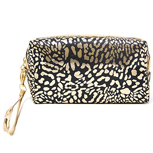 by you Portable Makeup Case Cosmetic Bag Pouch Travel Organizer Purse With Zipper (ANIMAL-BLACK)