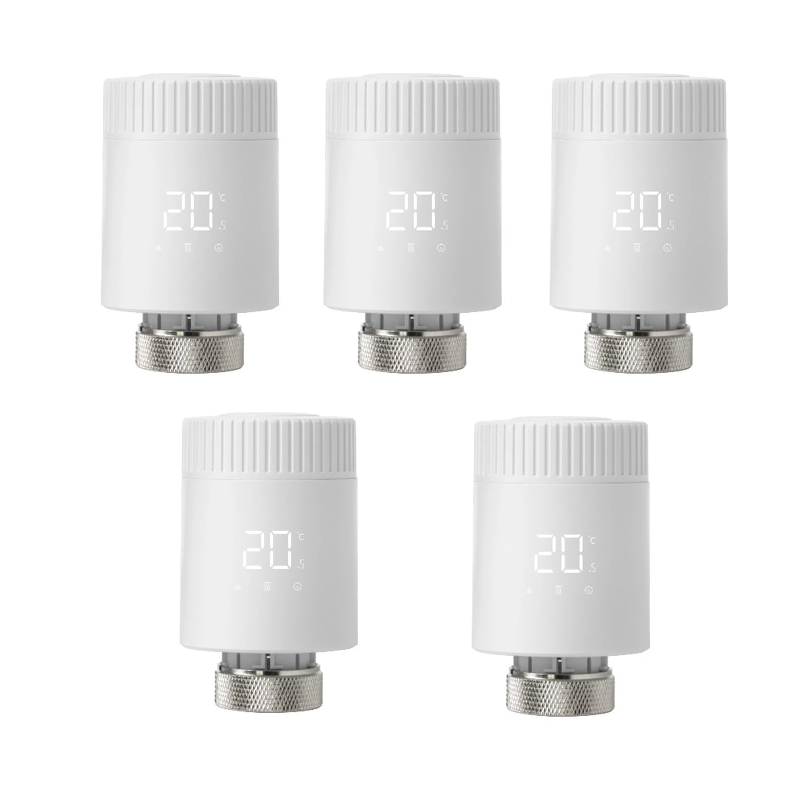 Attuatore Termostatico For Radiatore Smart TRV Valvola Termostatica Controllo Remoto Programmabile Regolazione Automatica(5pcs)