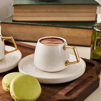 Karaca Saturn 6 Kişilik Kahve Fincanı Takımı 90 ml Gold