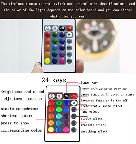 Xy-M Star Wars Vinyl Record Wall Clock Led Light Wall Wall Light Creative Vinyl Clock Night Light - With Remote Control (Black) #TOP3