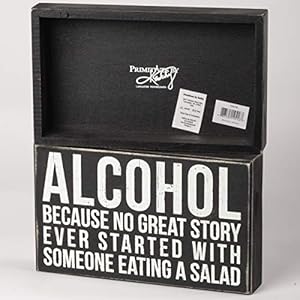 Primitives by Kathy 19416 Classic Box Sign 10 x 6 Inches Alcohol