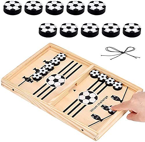 HERBASTRY Sling Puck Game,Fast Portable Table Board Game Desktop Sport Board Game for All Age Group for Kids and Adults, Tabletop Slingshot Games Toys for Boys and Girls 4