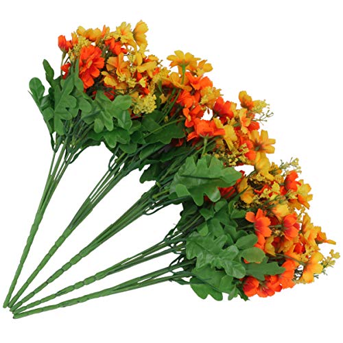 BeSTOYARD 5 peças de flores artificiais margaridas orquídeas falsas de seda buquê de damas dançantes