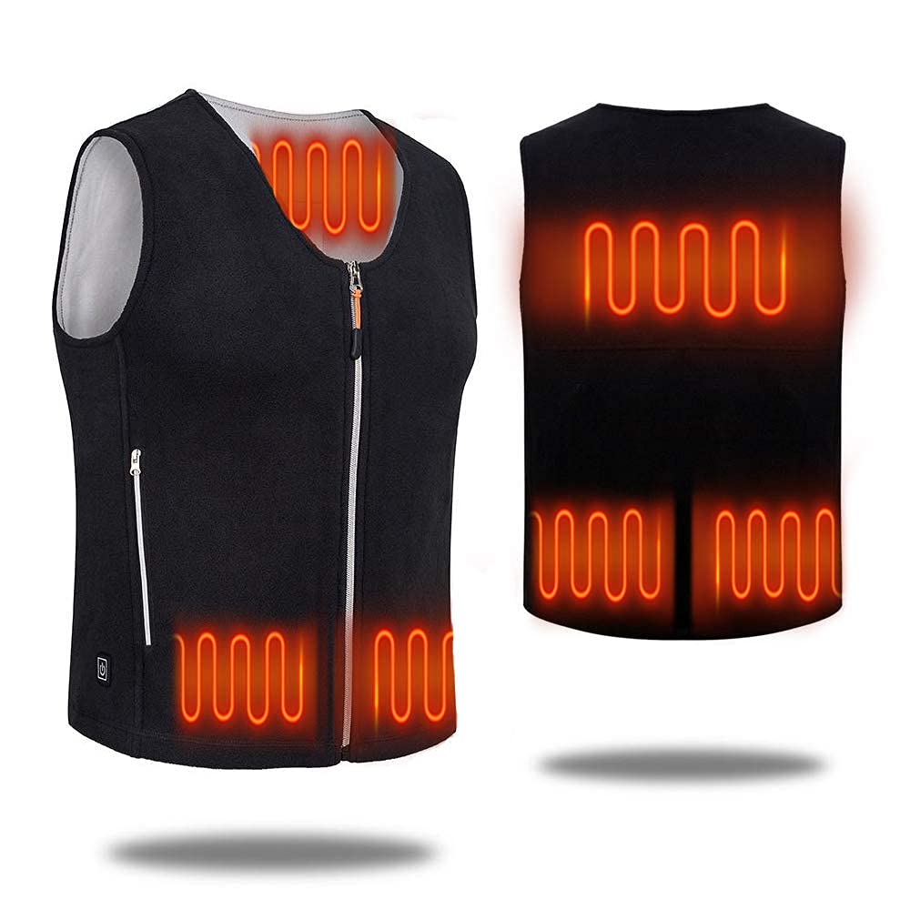 COXTNBIOHeated Vest, Heated Jacket Clothes, USB Charging Heating Vest with 5 Heated Pad, Lightweight Washable Heating Clothes Gilet With 3 Heat Temperature Control for Outdoor Activities