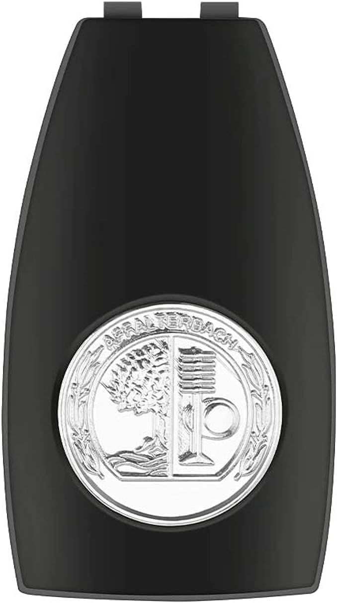 HLDTech 1 Piece Metal 3D Apple Tree Badge Key Back Cover A0008900023 Compatible for Mercedes Benz AMG Key Cover, Silver & Black, Default