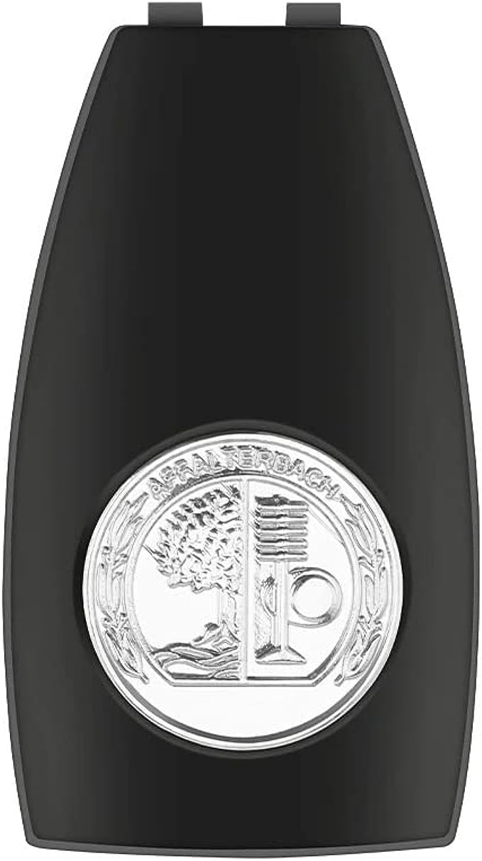 HLDTech 1 Piece Metal 3D Apple Tree Badge Key Back Cover A0008900023 Compatible for Mercedes Benz AMG Key Cover, Silver & Black, Default