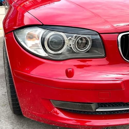 Cache-phares BMW E81 E82 E87 E88 adhésifs look carbone noir - 3