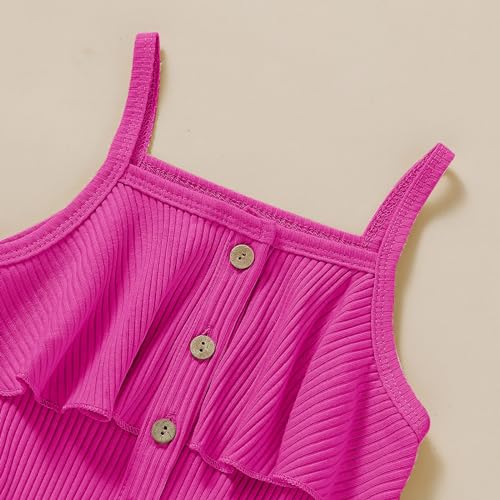 Toddler Girl Clothes Baby Summer Sleeveless Clothing Cute Halter Romper One-piece Jumpsuit Summer Clothes Set 1-5T4