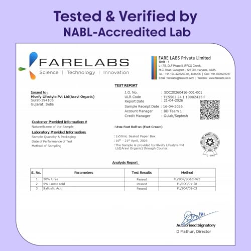 Image of Aravi Organic 20% Urea Foot Cream Roll On | For Dry & Cracked Heels, Diabetic Foot Care, Crack Heel Repair | With 5% Lactic Acid & NMF Complex | Non-Sticky Formula | Softens Rough Feet | Pack Of 3