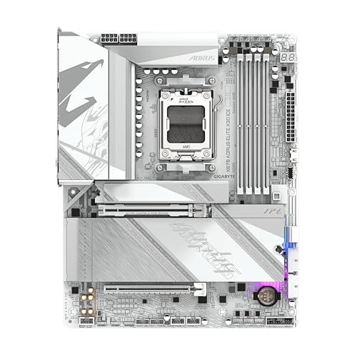 Image of GIGABYTE X870 AORUS Elite X3D ICE AMD AM5 ATX Motherboard, Support AMD Ryzen 9000 /8000 /7000 Series, DDR5, 16+2+2 Power Phase, 4X M.2, PCIe 5.0, USB4, WIFI7, PCIe-EZ Latch Plus, 5-Year Warranty