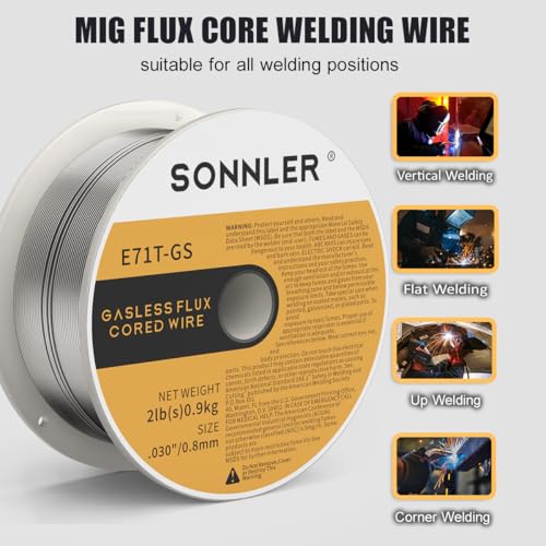 Image of .030 Flux Core Welding Wire, Mig Welding Wire, 2Lbs Low Splatter Mild Steel E71T-GS Wire Compatible With HF Fourney Harbor Welder(3 PACK) | Low Splatter Gasless Carbon Steel Mig Welding Wire Compatible With HF Fourney Harbor Welder