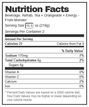 Monster Rehab - Tea + Orangeade + Energy - 15.5fl oz (Pack of ...
