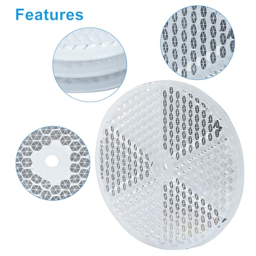 Image of 6 Pack White Round Reflector, Front Reflector with Mounting Screw, Safety Reflectors for Driveway, Trailer, Posts