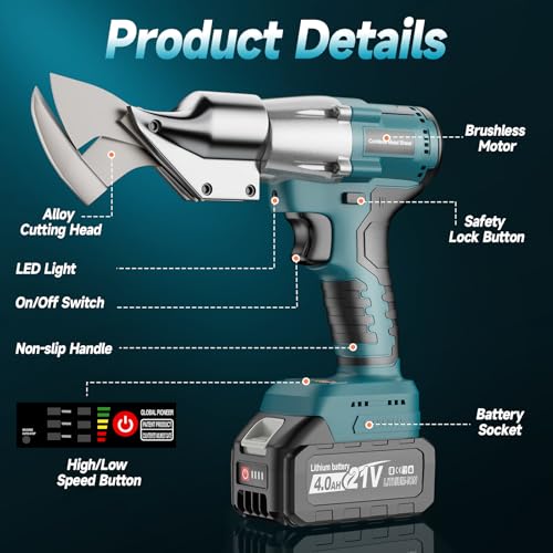 Brushless Metal Cutter with Battery