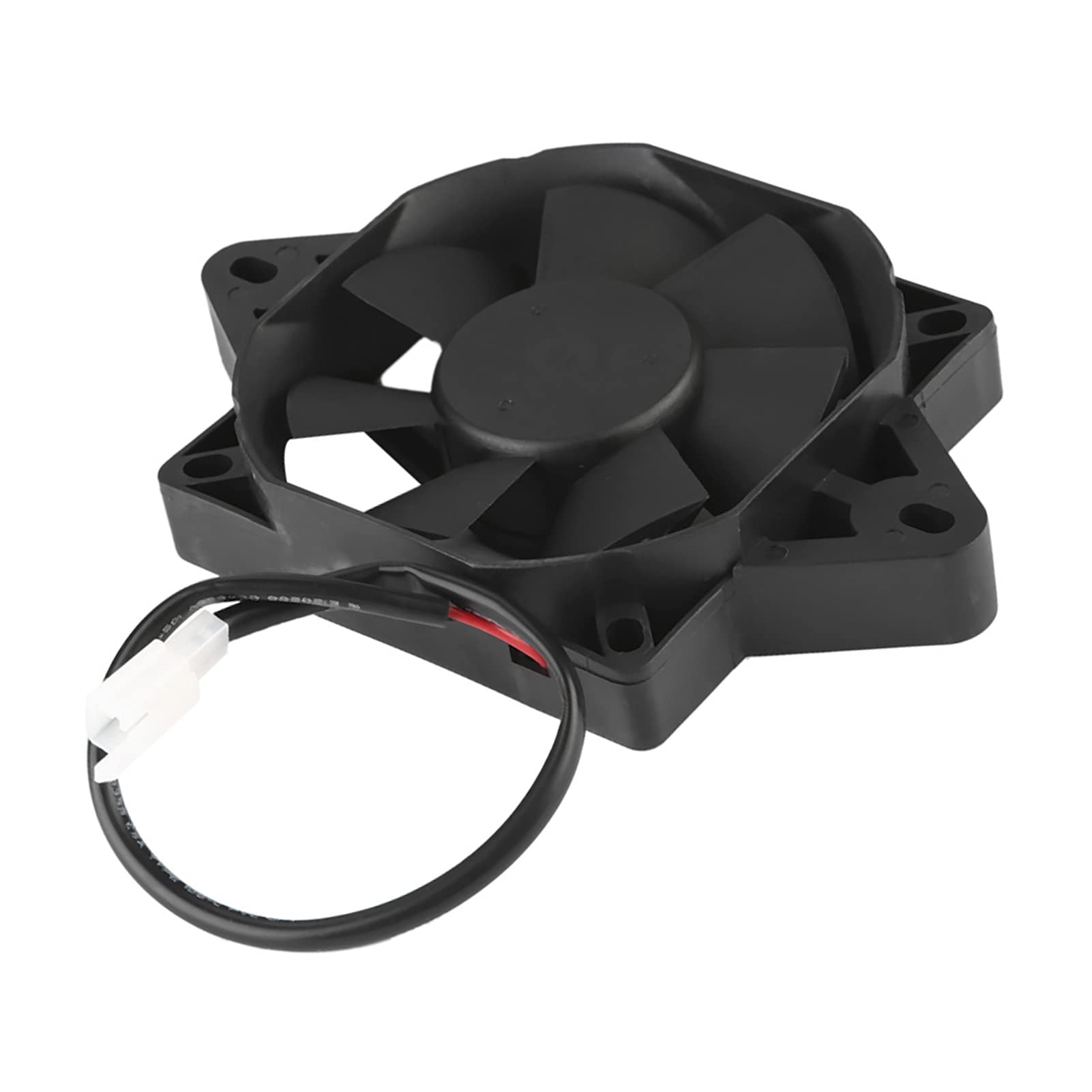 Naroote Radiador de Ventilador de Refrigeración de Motor Eléctrico de para Motocicleta para ATV Go Kart Quad, ABS Negro 12V 15W