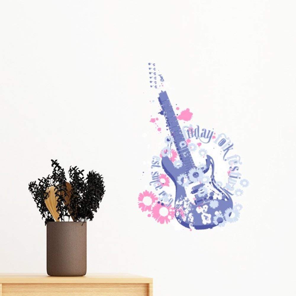 Sticker mural guitare decoration chambre ado et studio de musique