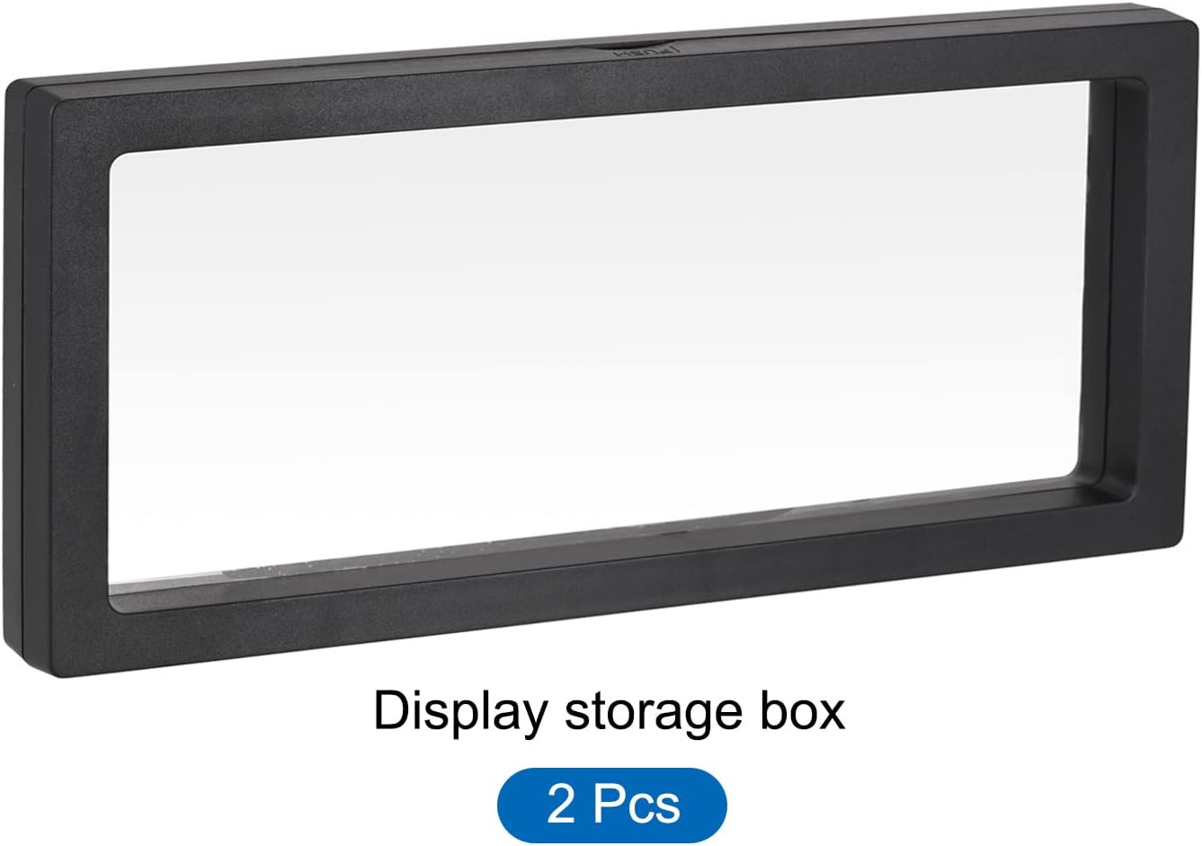 MECCANIXITY Floating Frame Display Holder Stand 3D Jewelry Display Box 11.81 x 4.33 x 0.79 inch Black for Ring Necklace Bracelet Earring Pack of 2