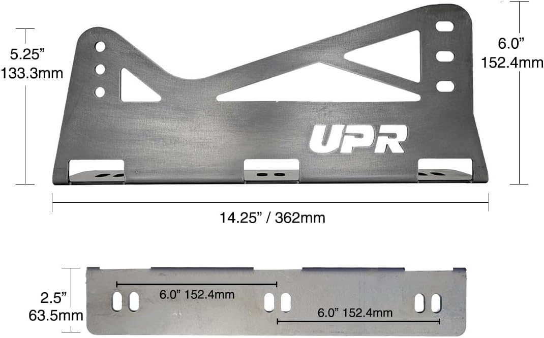 UPR Racing Ultra Compact Seat Bracket 90 Degree Narrow Base, Made in USA, Fits Sparco, Recaro, Momo, OMP, NRG, Road Racing Approved, Off Road Racing FIA Spec Approved with Hardware