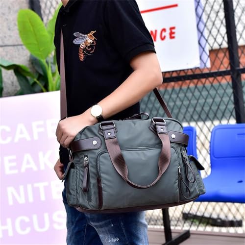 Travel Duffels Men's Bags Business Casual Hand Carry Luggage Bags Men's Travel Bags Short Trip Shoulder Crossbody Bags Business Travel Bag(Green)2