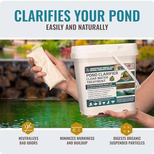 Pond Clear Water Treatment - 16 Pack for 8 Months of Pond Cleaner Supply - Pond Clarifier for Outdoor Ponds – 100% Natural Pond Bacteria Packets - Made in The USA - Safe for Fish, Pets, and Swimming - Image 6