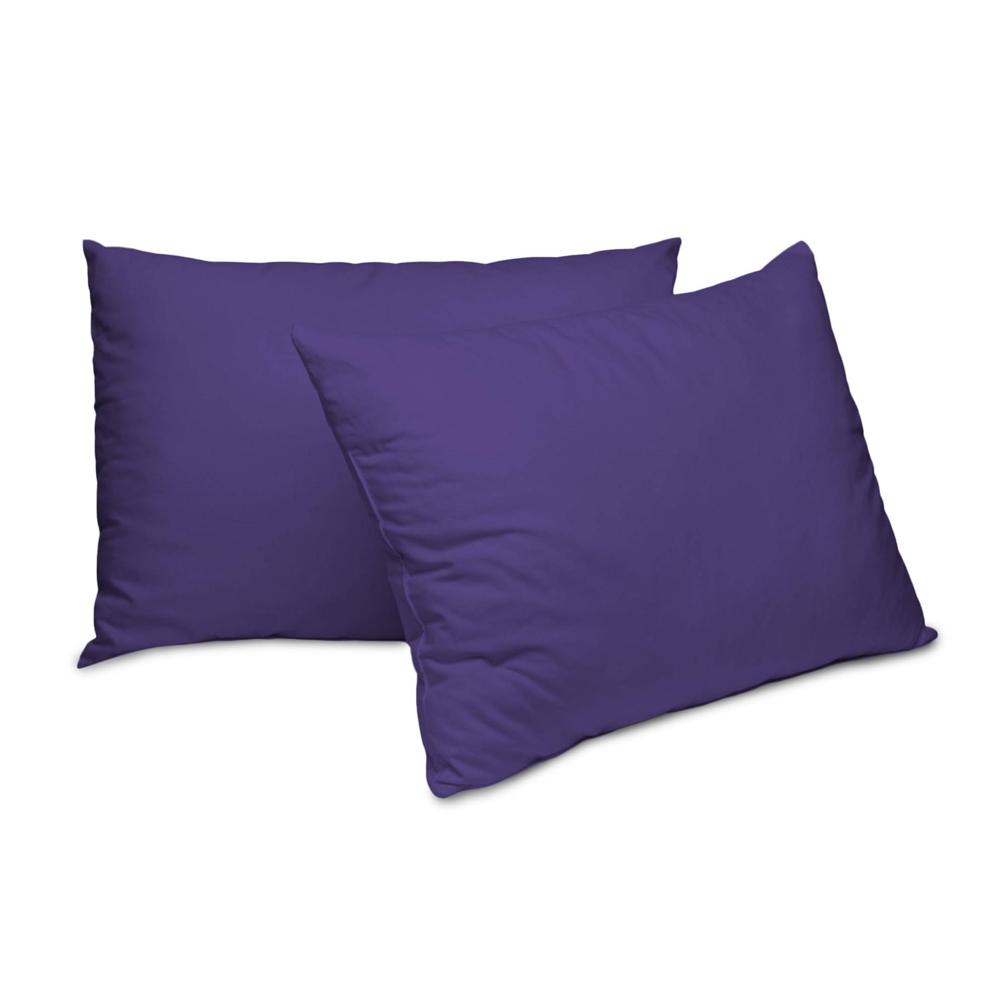 Snug City Plain Dyed Housewife Pillowcase Pair - Purple