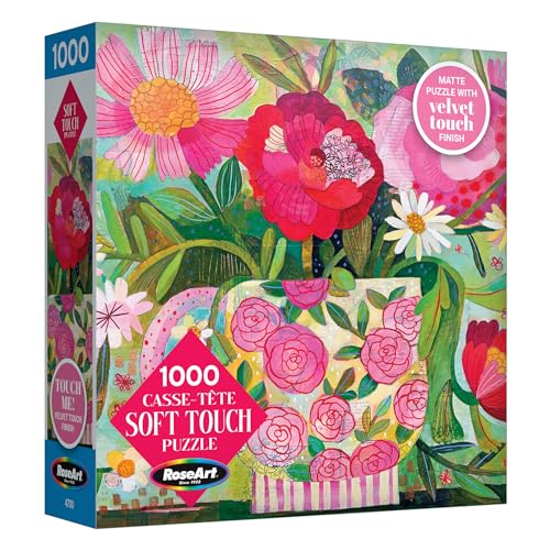 Rompecabezas de flores Cup Full of Rosie RoseArt de 1000 piezas para tardes de desconexión