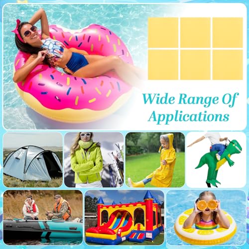 UHETLET 40 Stück Reparaturflicken luftmatratze Wasserdicht Flickzeug Luftmatratzen Selbstklebend Pool Flicken Transparent 6,5 x 6,5 cm Luftbett Flicken Set Reparaturset für Schlauchboot Schwimmring