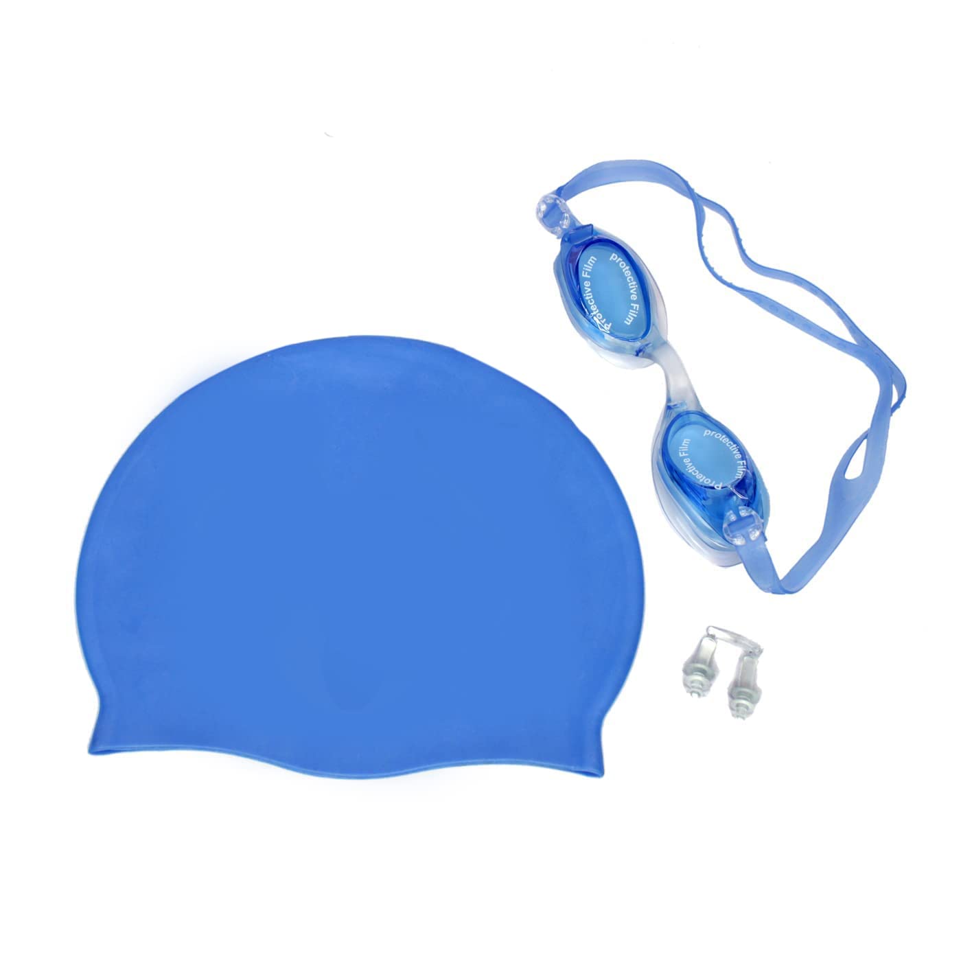Kabello Silicone Waterproof Comfy Bathing Cap Swimming Hat for Long & Short Hair with Goggles and Ear Plugs (Multicolor) (B09VFGVNPZ) Amazon Price History, Amazon Price Tracker