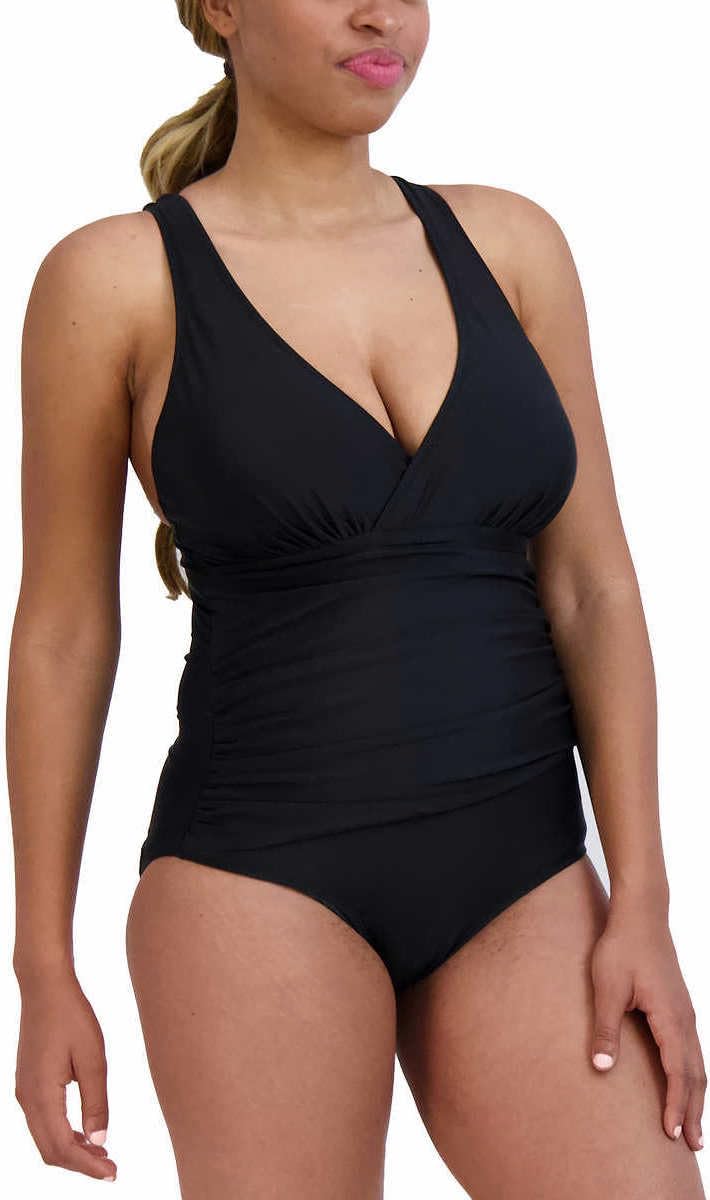 Eddie Bauer Women's Midweight Ruched Shaping One Piece Swimsuit