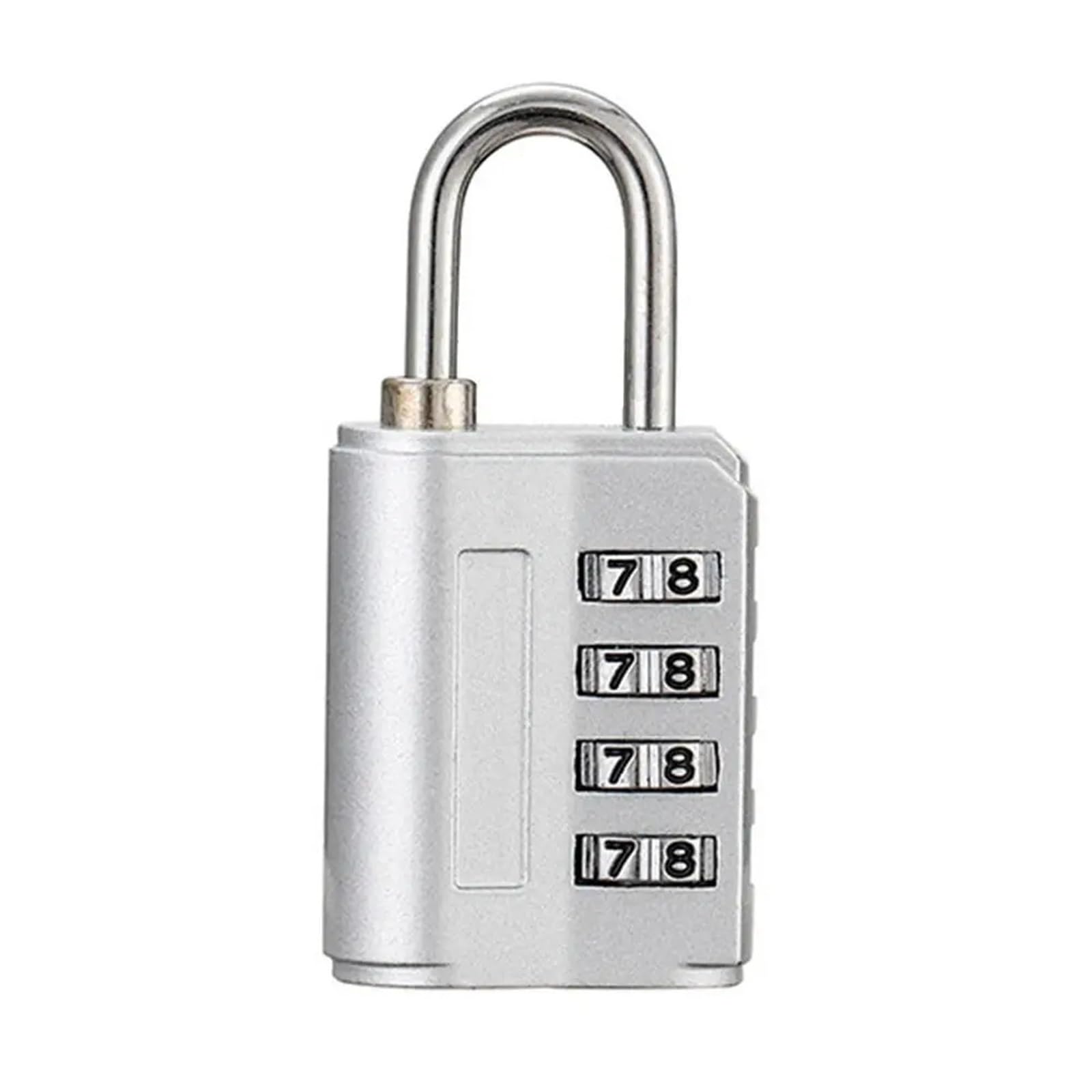 Rrypbovg B Silver Lock Luggage 4 Digit Combination Lock Safely Code Lock Travel Luggage Suitcase Lockers Zinc Alloy Padlock(B Silver)