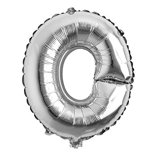 32 inch Letter Balloons Silver Alphabet Number Balloons Foil Mylar Party Wedding Bachelorette Birthday Bridal Shower Graduation Anniversary Celebration Decoration (32 inch O Silver)
