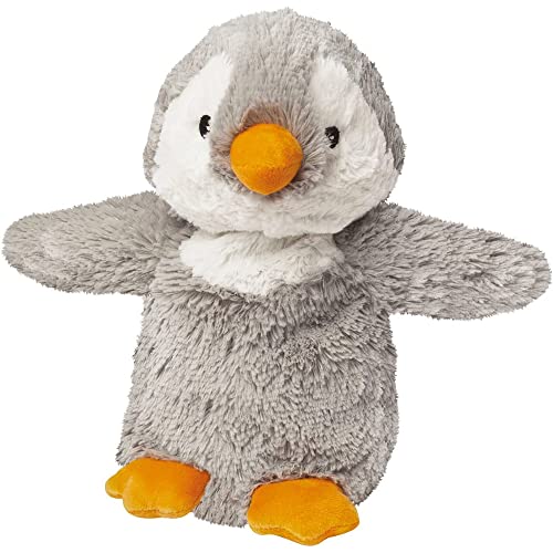 Image of warmies Microwavable Stuffed Animals, Gray Penguin - Heated Stuffed Animal Plushie for Warmth - Cute Soft Plush Toys for Adults & Children (Boys, Girls, Babies & Toddlers)