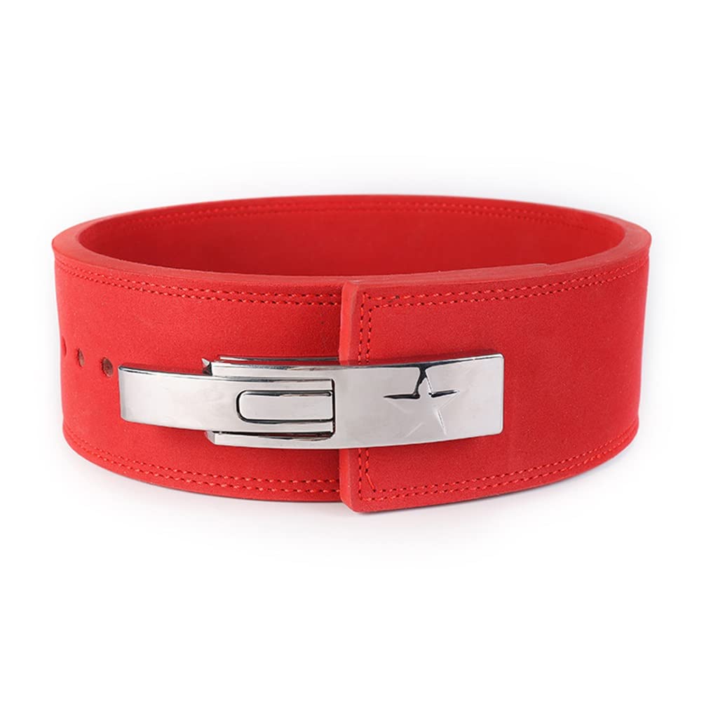 Cintura for sollevamento pesi e cinghie for sollevamento pesi, cintura da palestra in pelle spessa 11 mm e larga 4 pollici for uomo e donna, cintura da allenamento e cinghie da polso for sollevamento